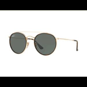 Gold Rounded Ray-Ban Sunglasses